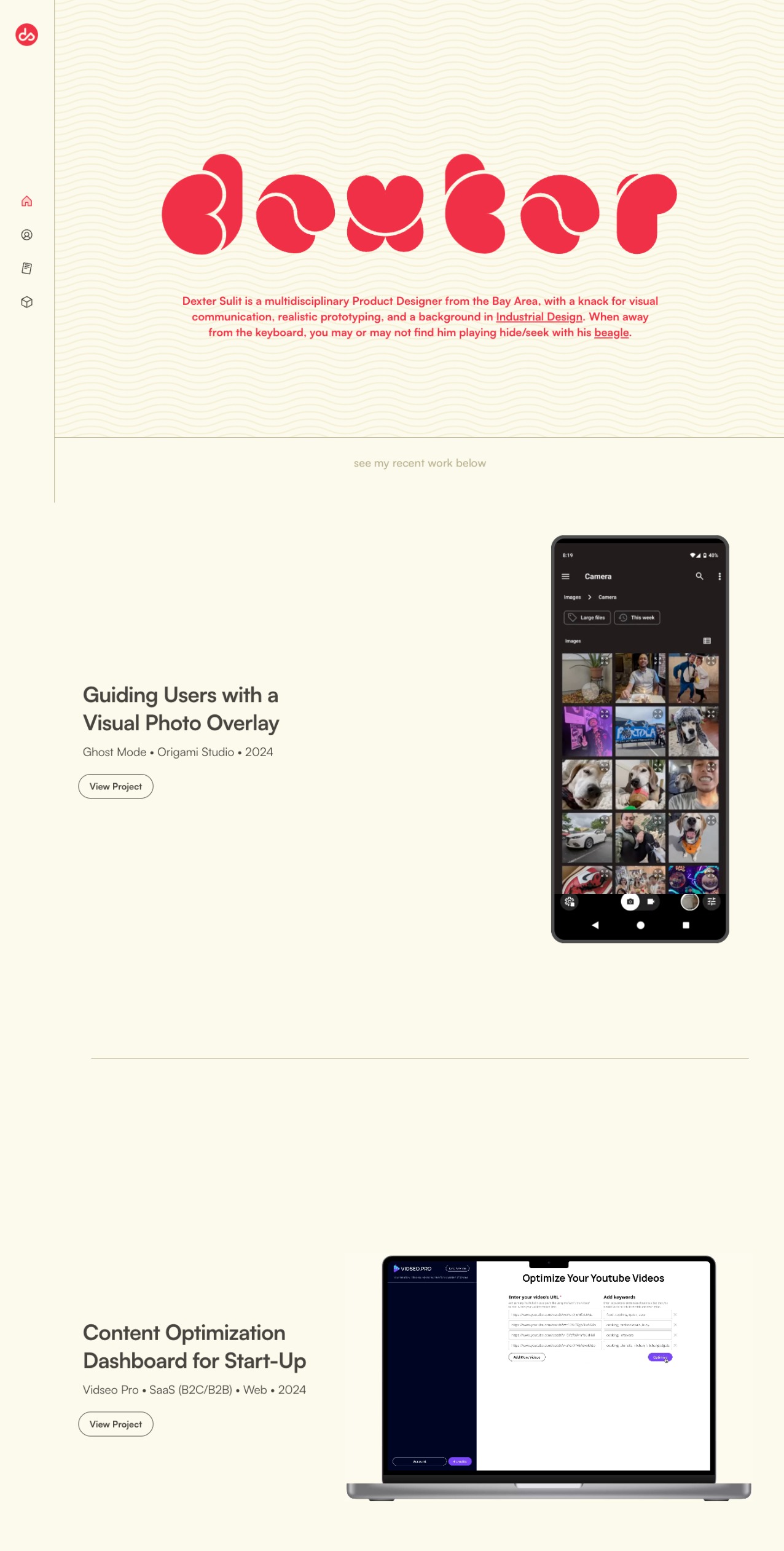 Dexter Sulit portfolio screenshot