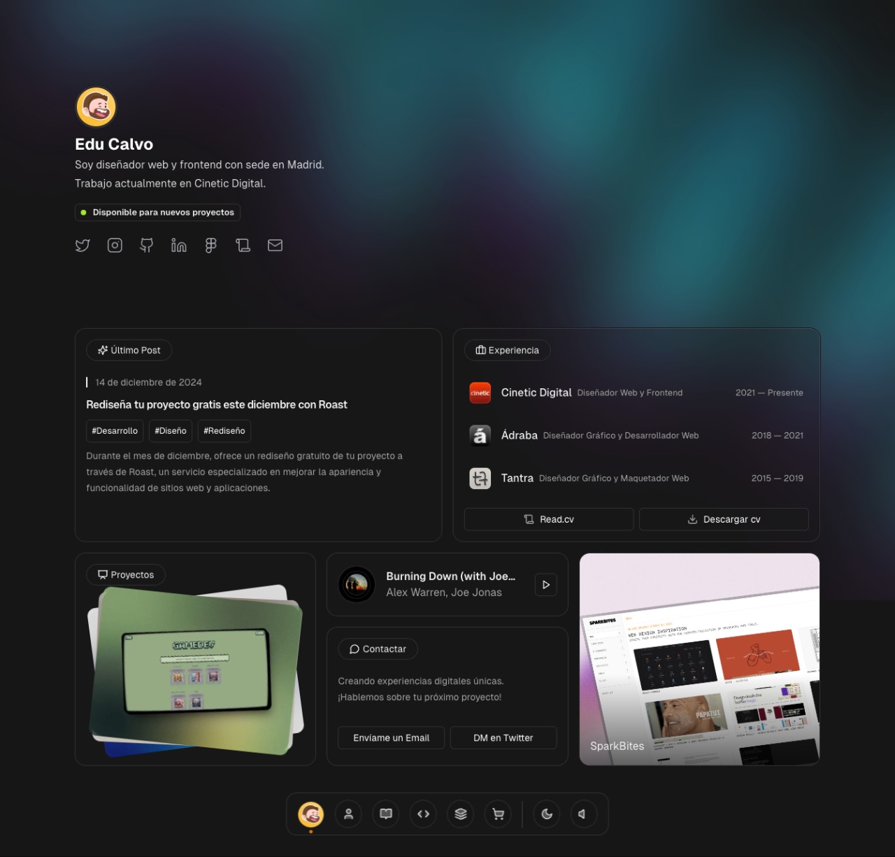 Edu Calvo Diseñador portfolio screenshot