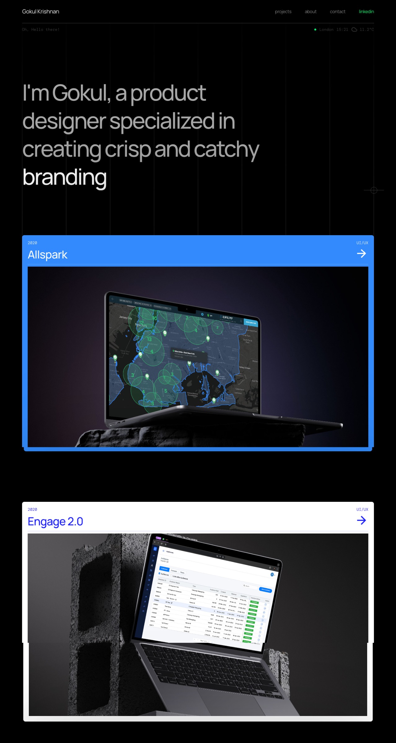 Gokul Krishnan portfolio screenshot