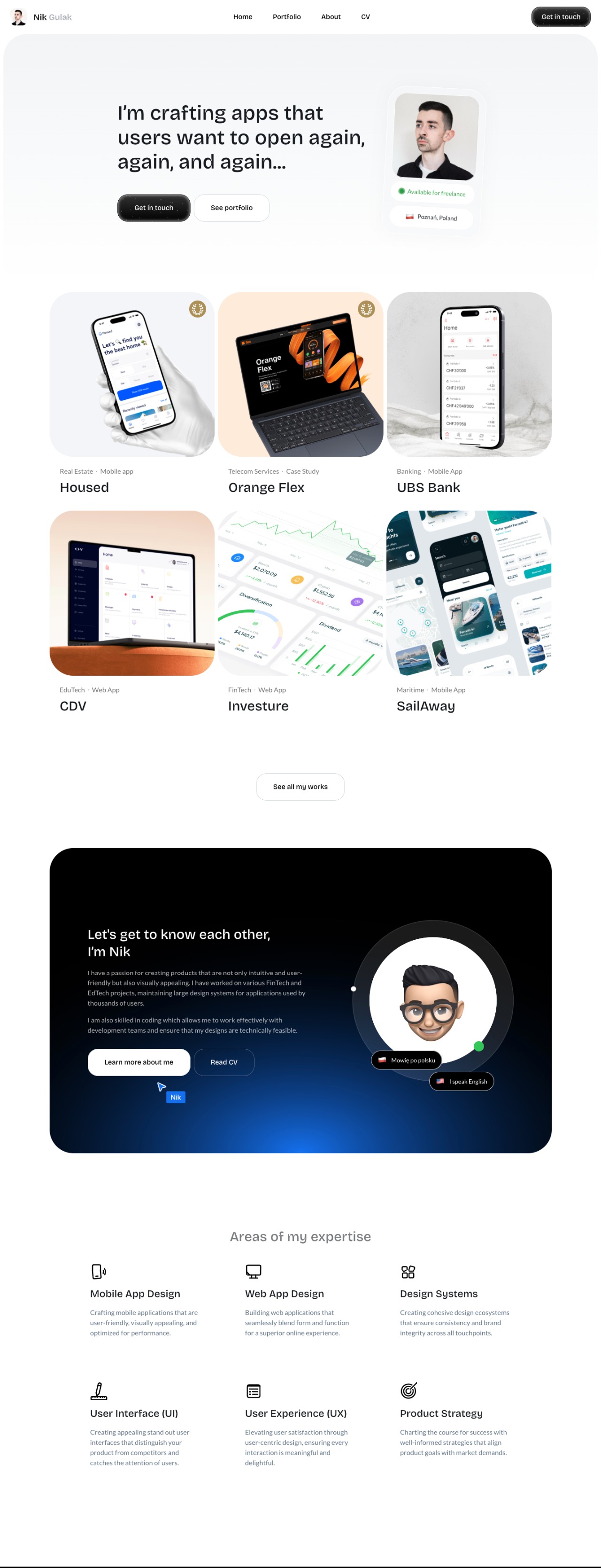Nikita Gulak portfolio screenshot