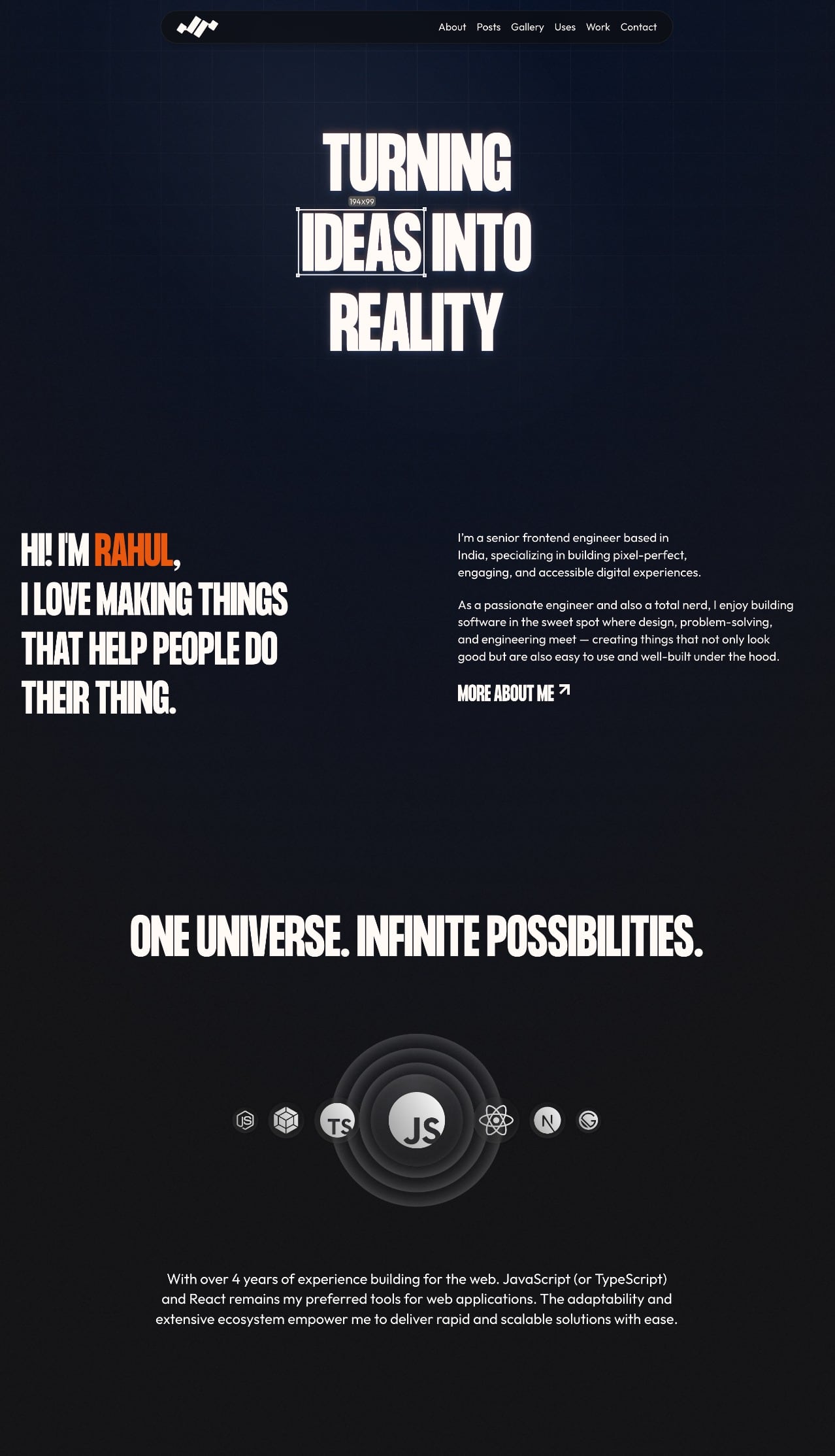 Rahul Raj portfolio screenshot