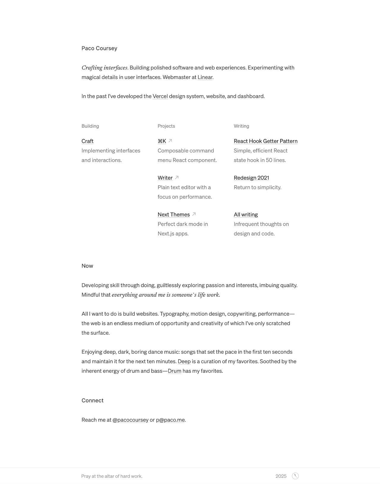 Paco Coursey portfolio screenshot