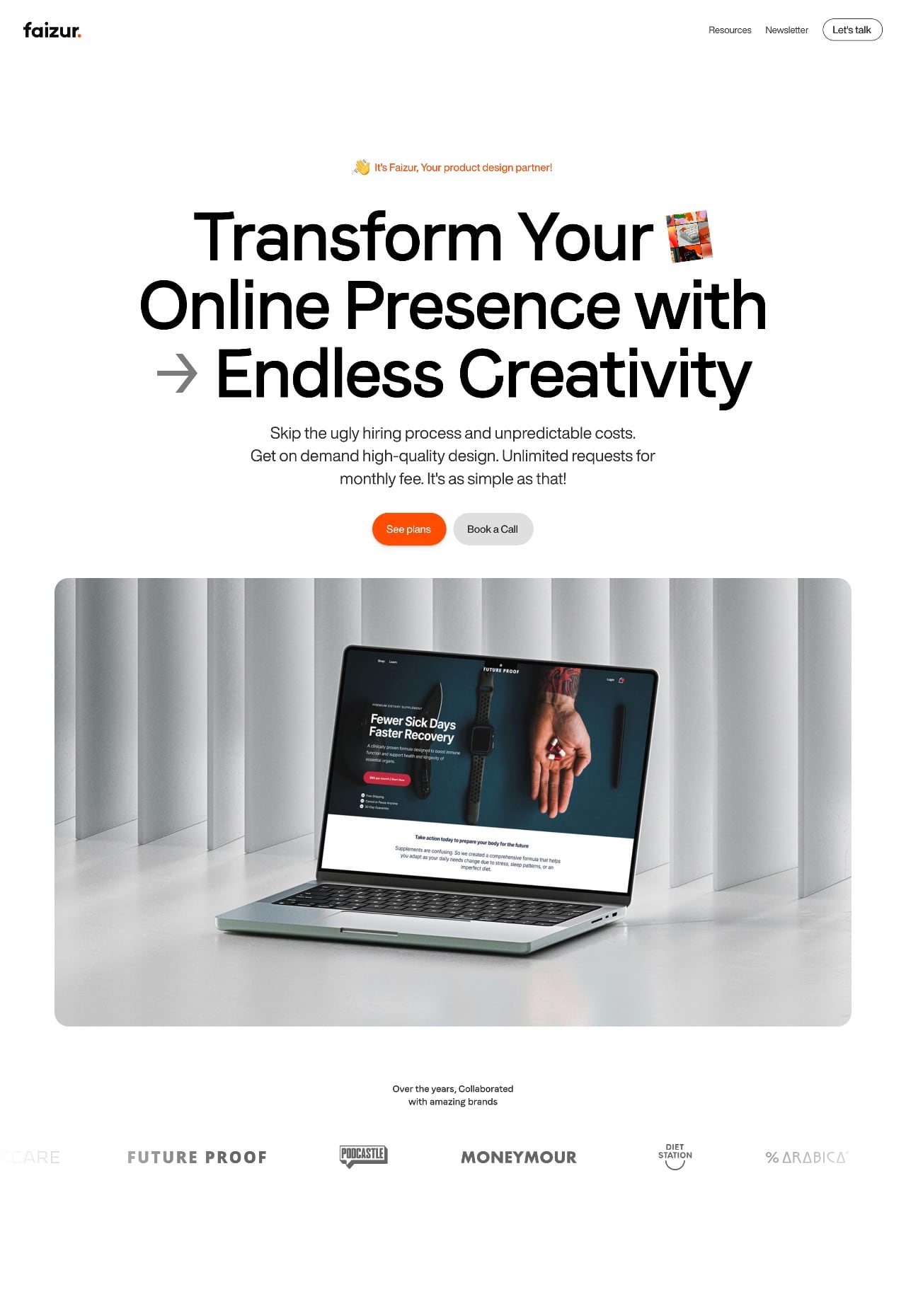 Faizur Rehman design subscription portfolio - creative portfolio
