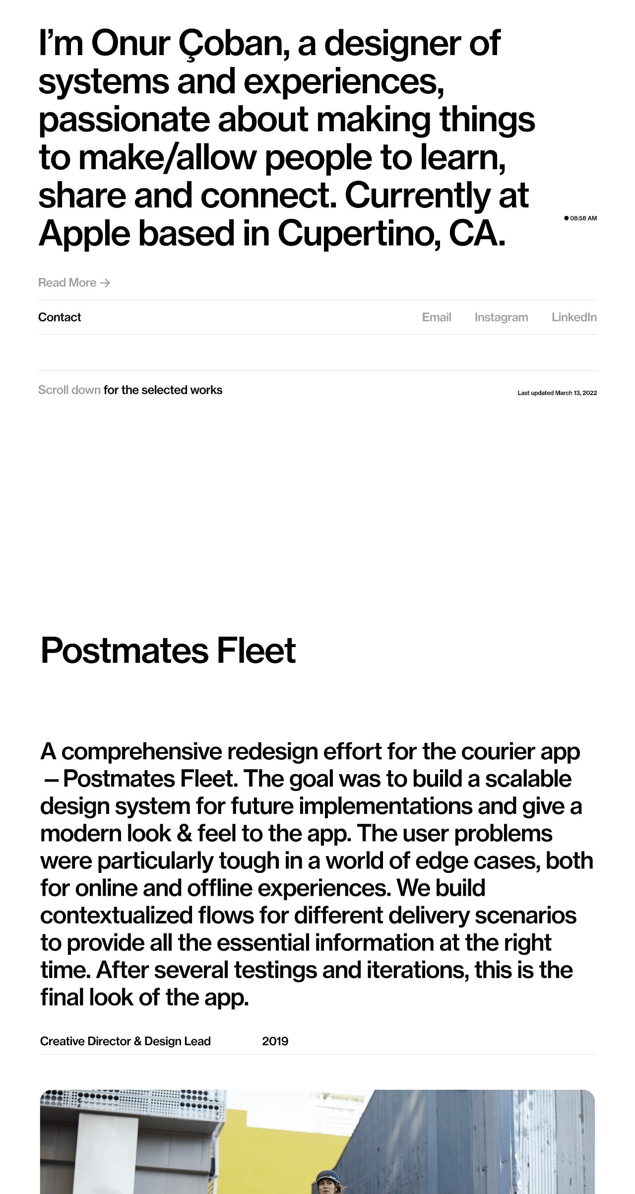 Onur Coban portfolio screenshot