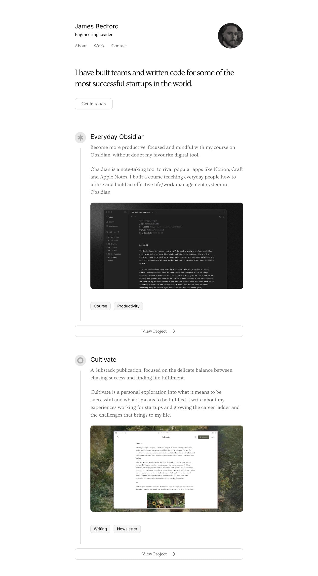 James Bedford ux & product designer portfolio - creative portfolio