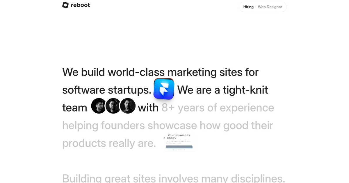 reboot - Design Agency Portfolio Inspiration