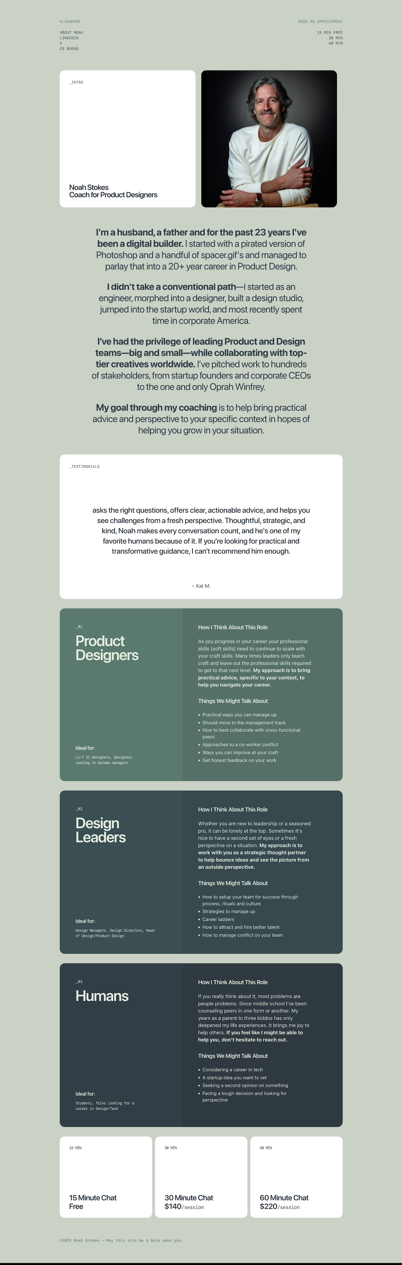 Noah Stokes portfolio screenshot