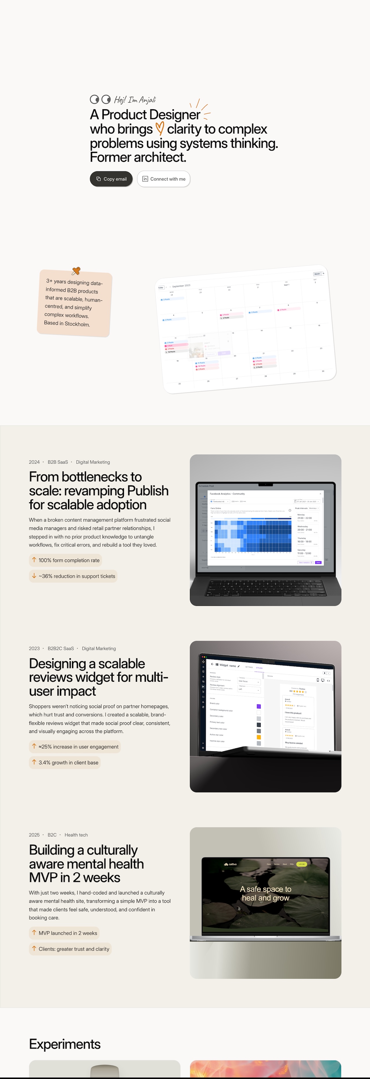 Anjali Rajeev portfolio screenshot