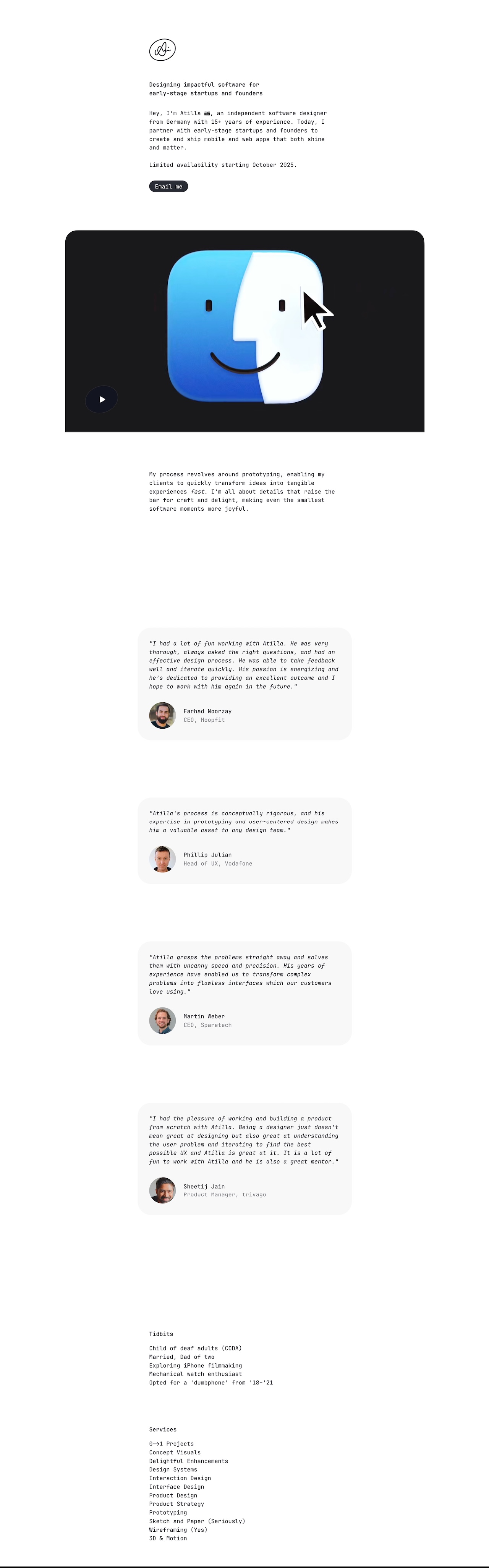 Atilla Taskıran portfolio screenshot