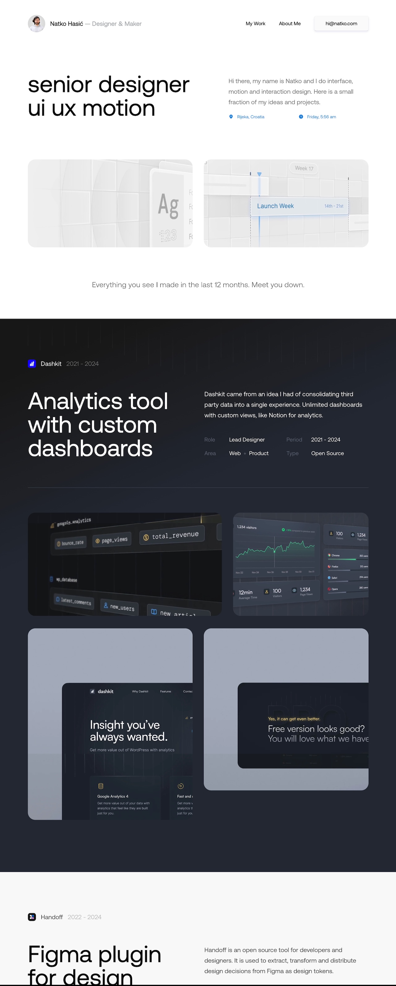 Natko Hasic portfolio screenshot