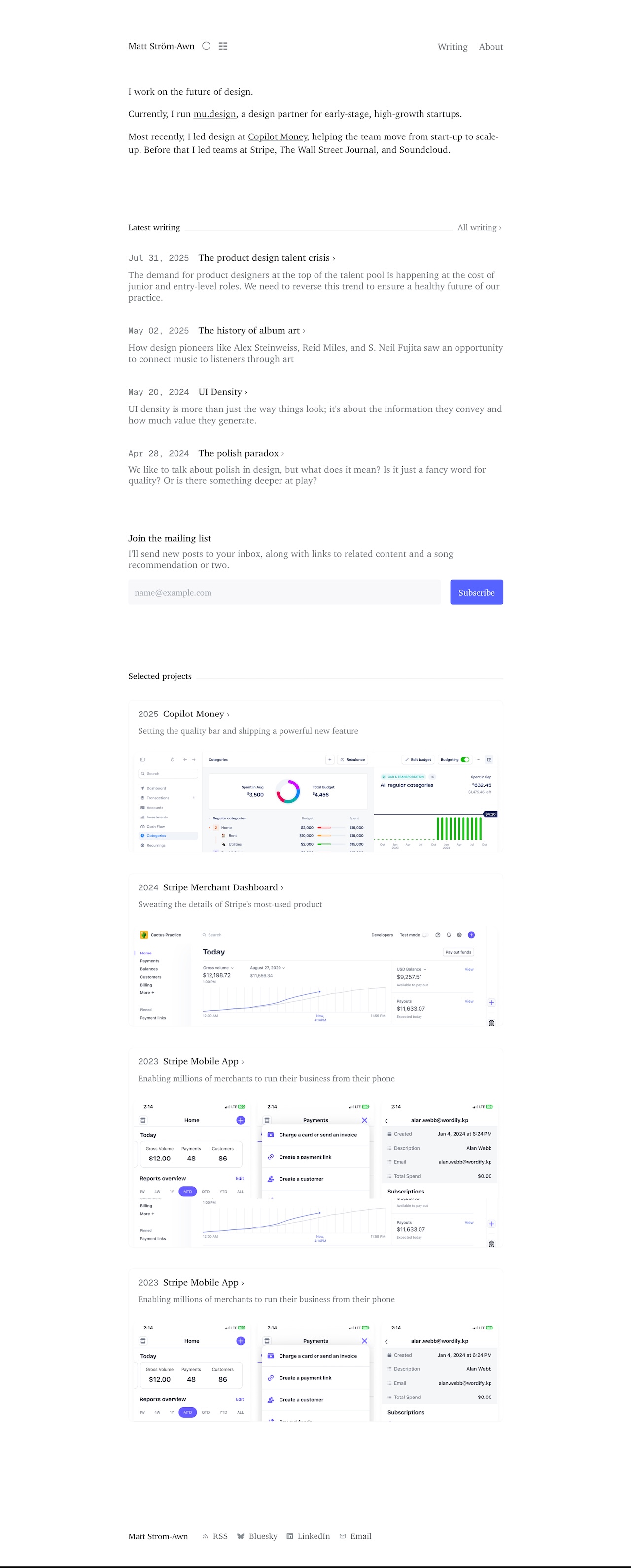 Matt Strom-Awn portfolio screenshot