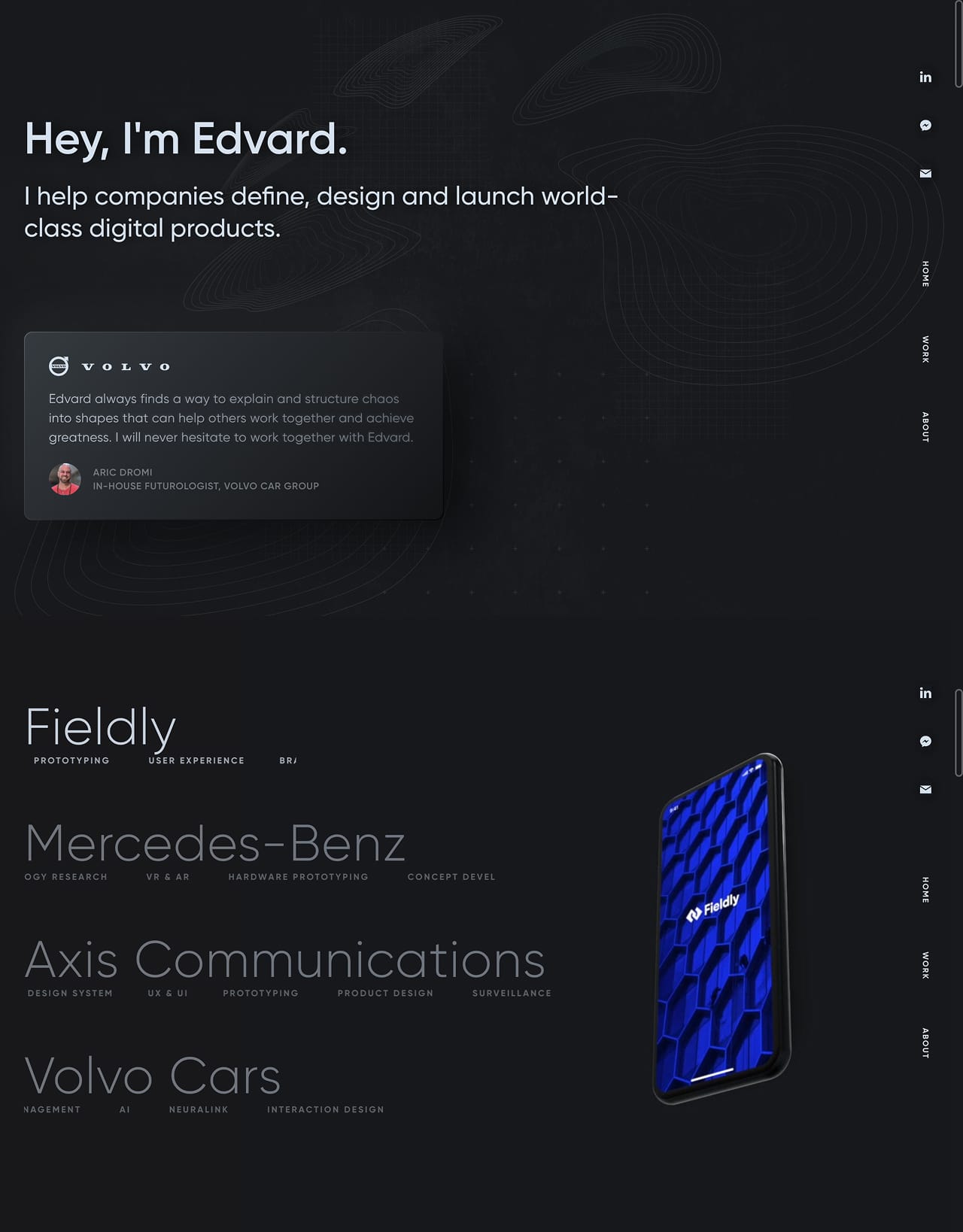Edvard Gezin portfolio screenshot