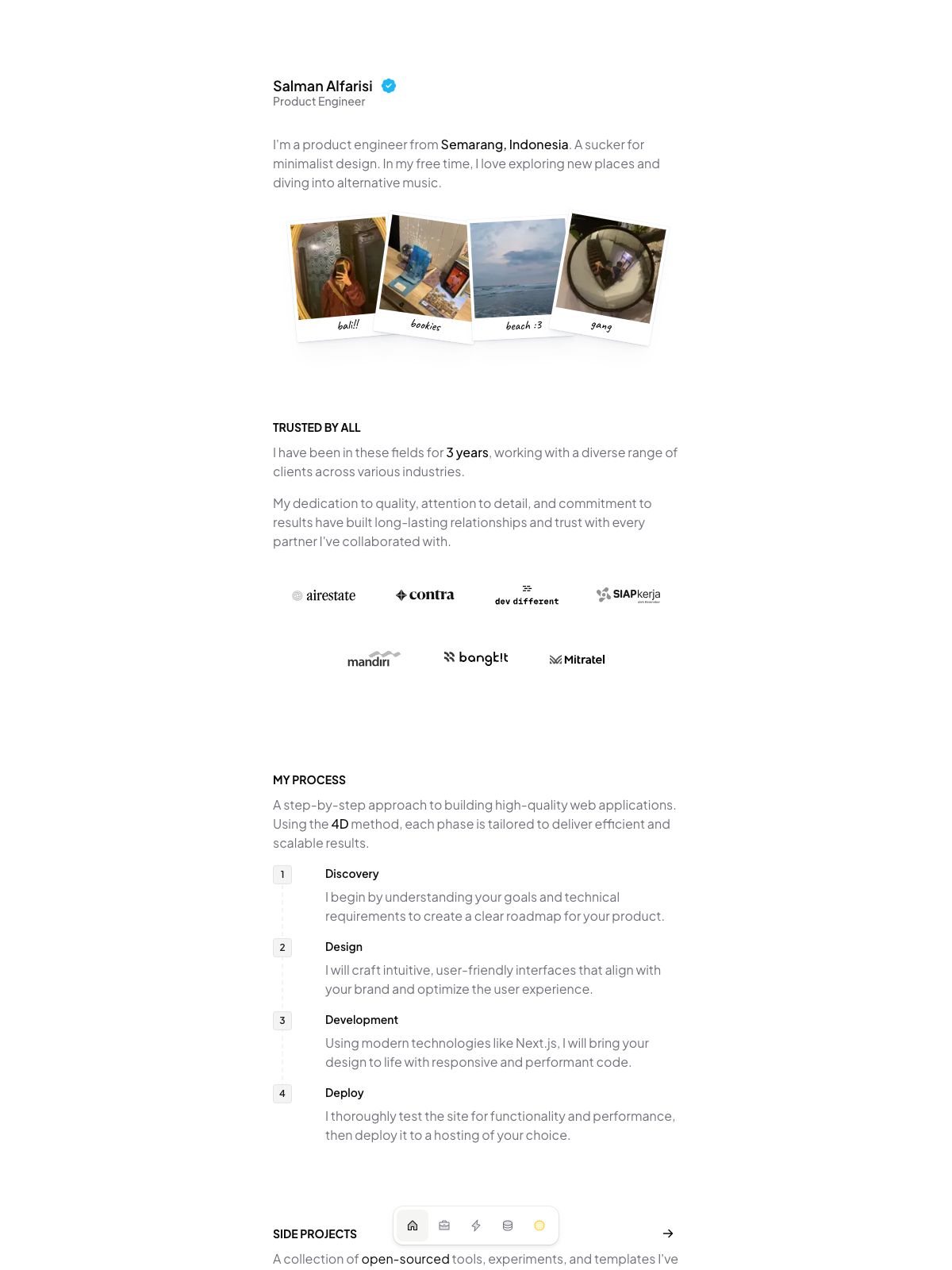 Msafdev portfolio screenshot