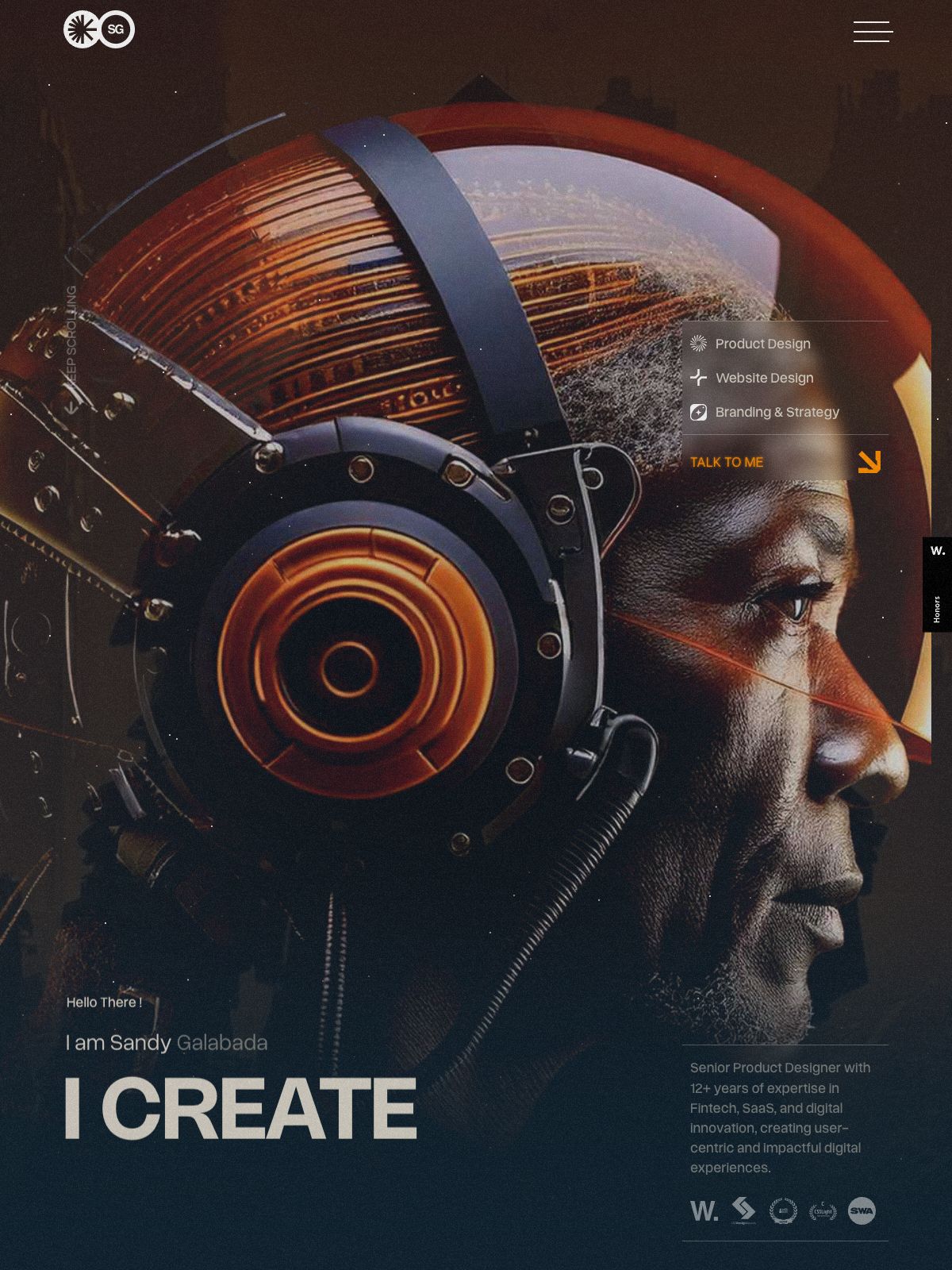 Sandy Galabada portfolio screenshot