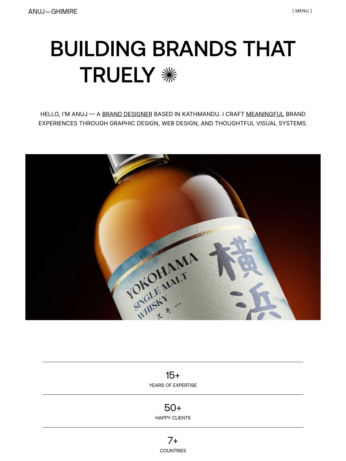 Anuj portfolio screenshot