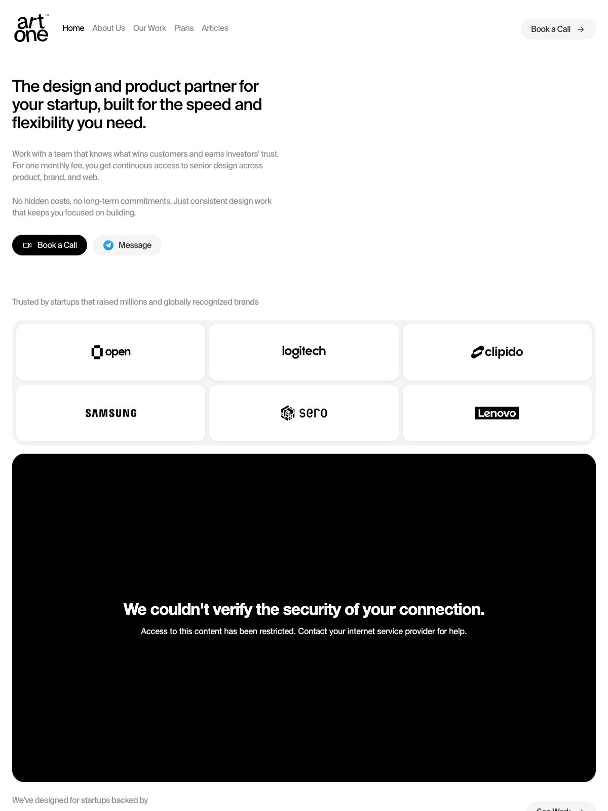 Artone Studio portfolio screenshot