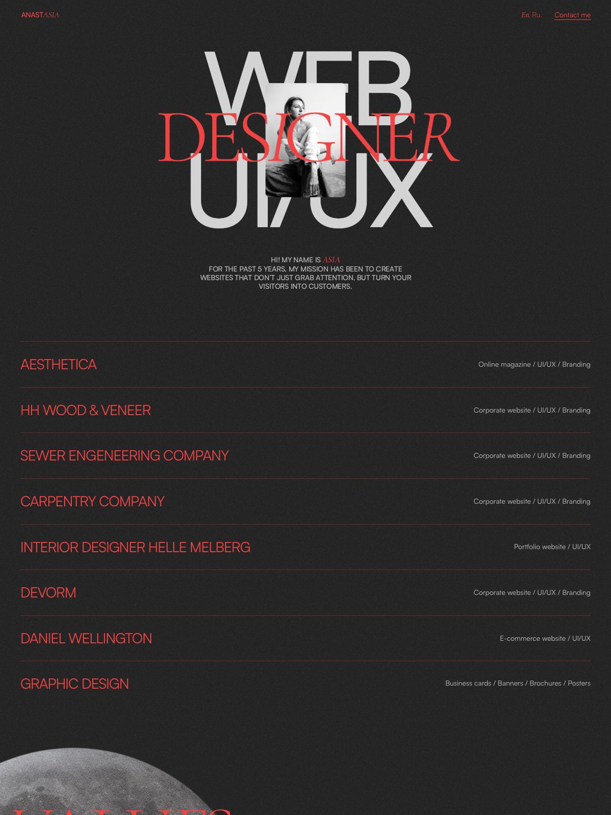 Asia Design portfolio screenshot