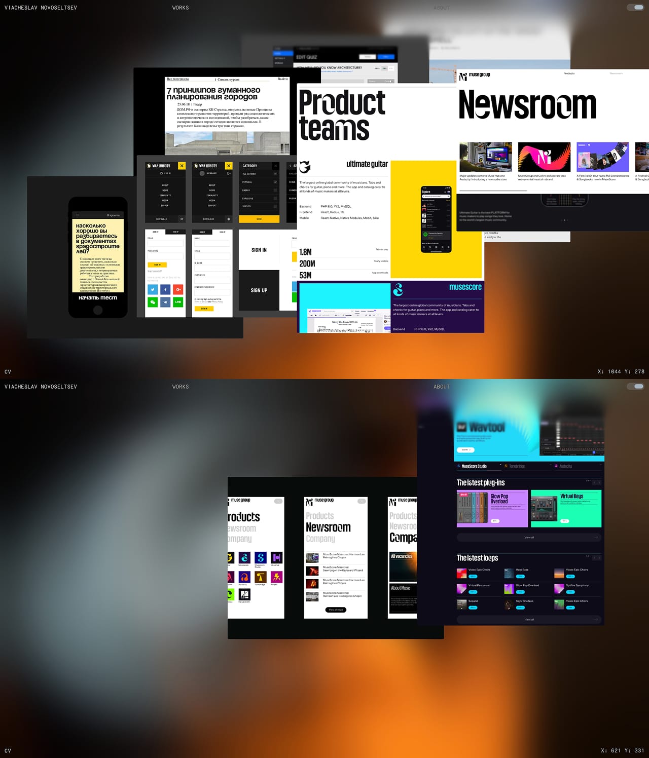 Viacheslav Novoseltsev portfolio screenshot