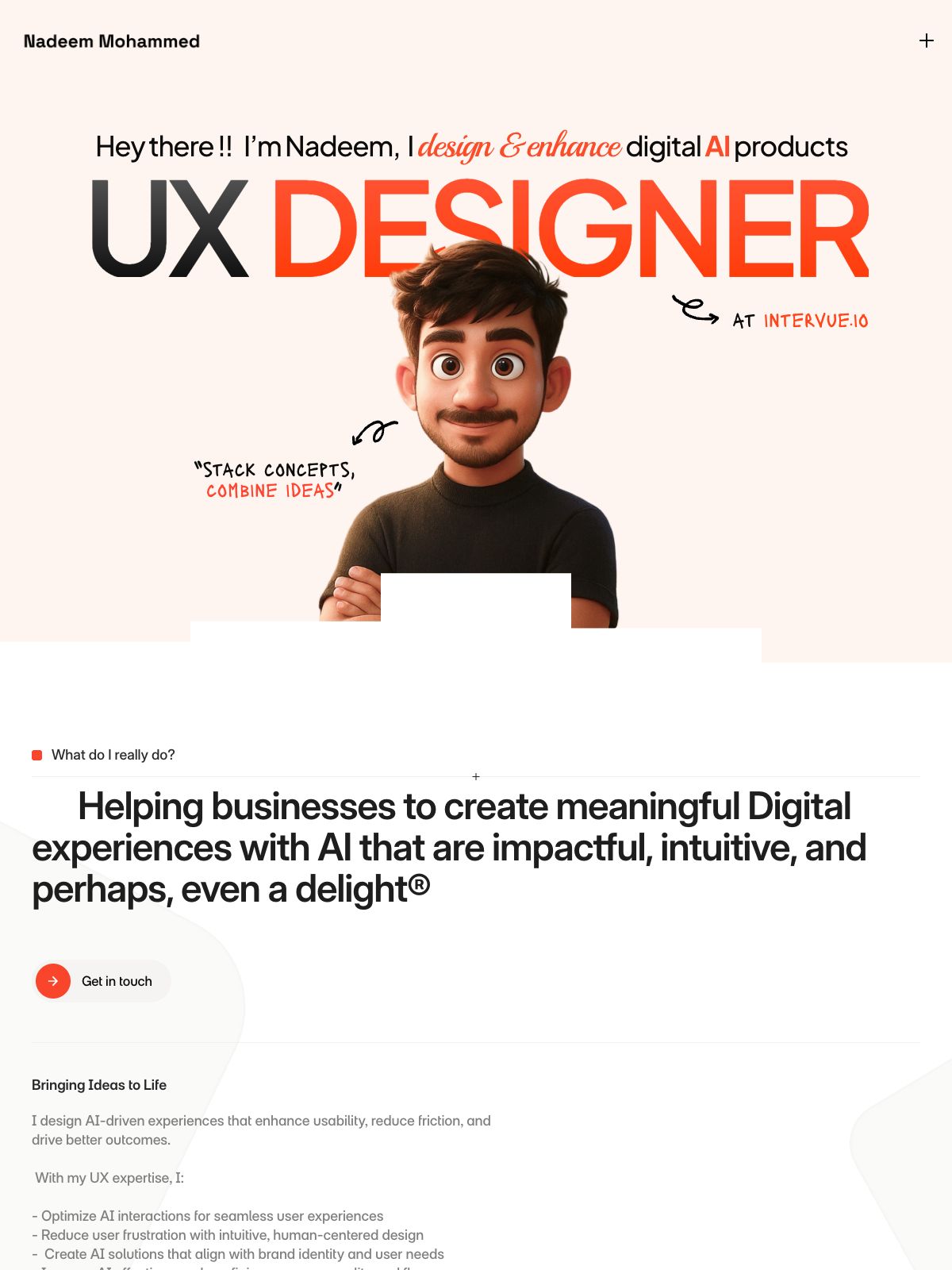 Nadeem N Mohammed portfolio screenshot