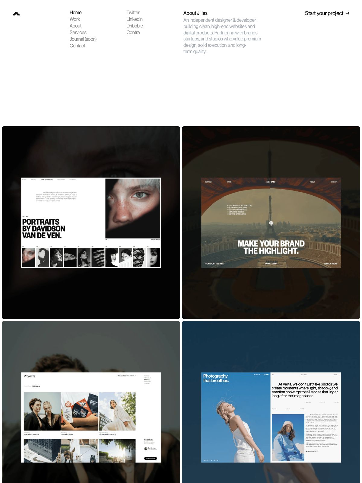 Jilles Design portfolio screenshot