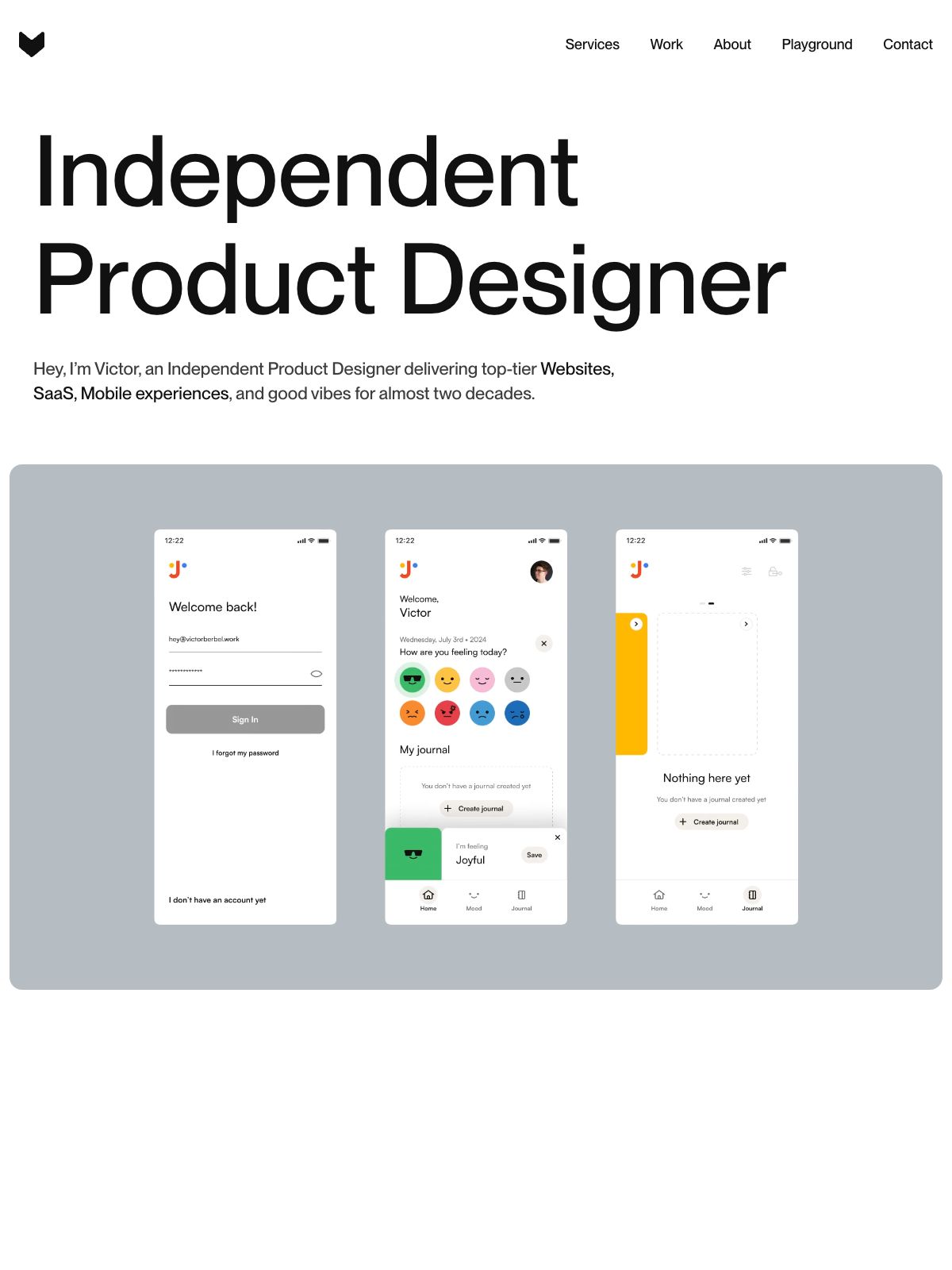 Victor Berbel portfolio screenshot