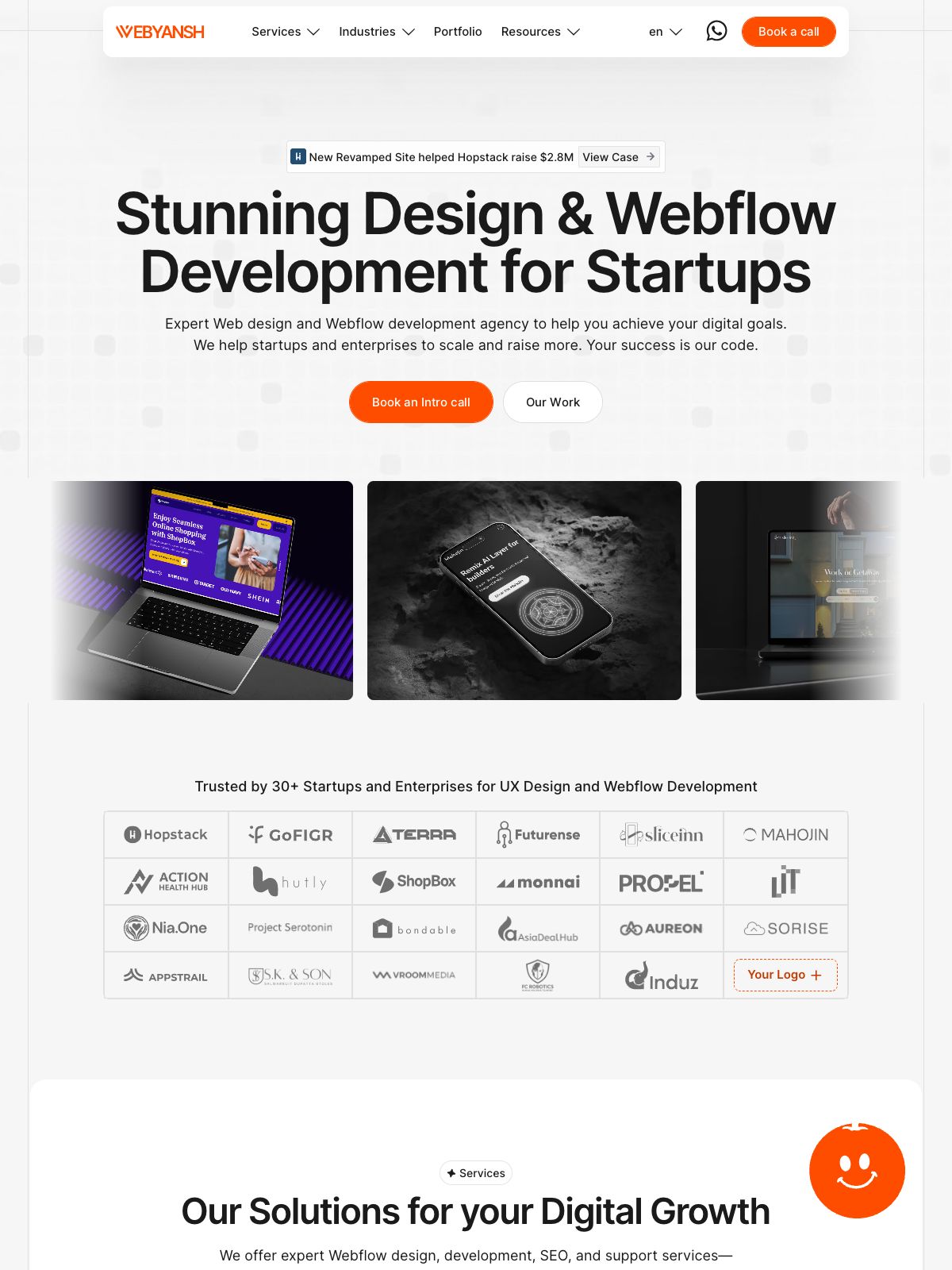 Webyansh portfolio screenshot