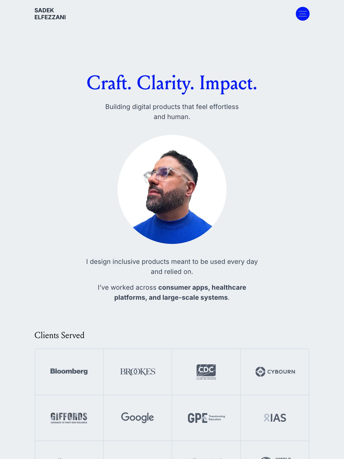 Sadek portfolio screenshot