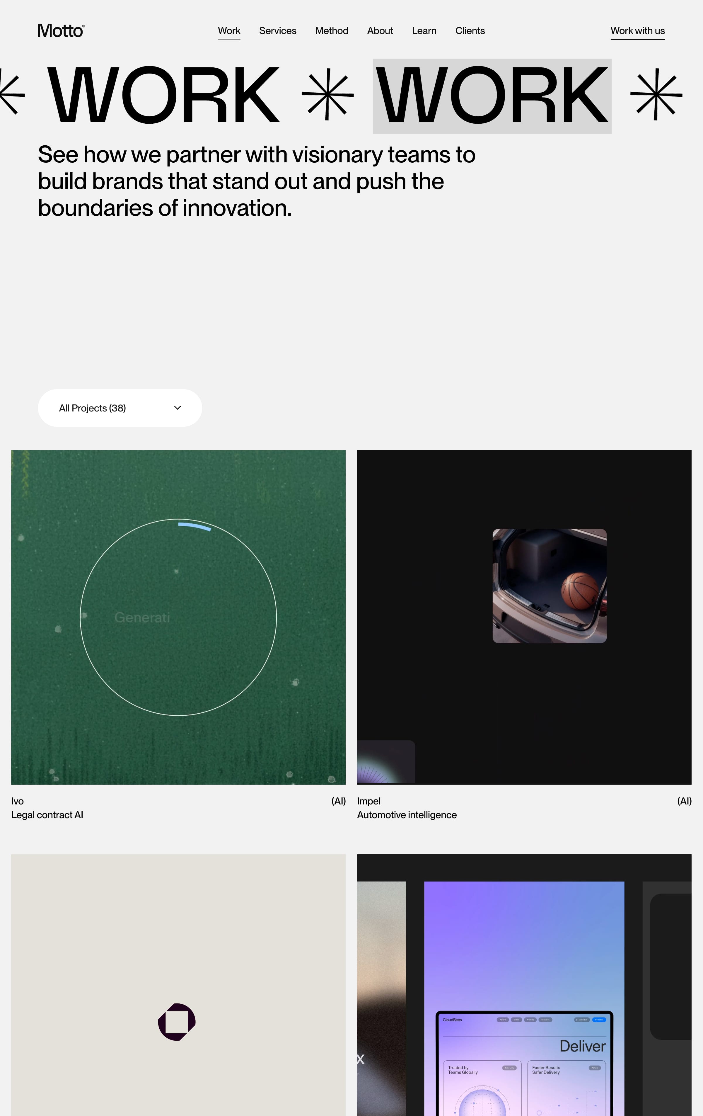 We Are Motto portfolio screenshot