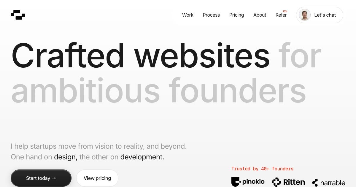Two Hands - UX & Product Designer Portfolio Inspiration