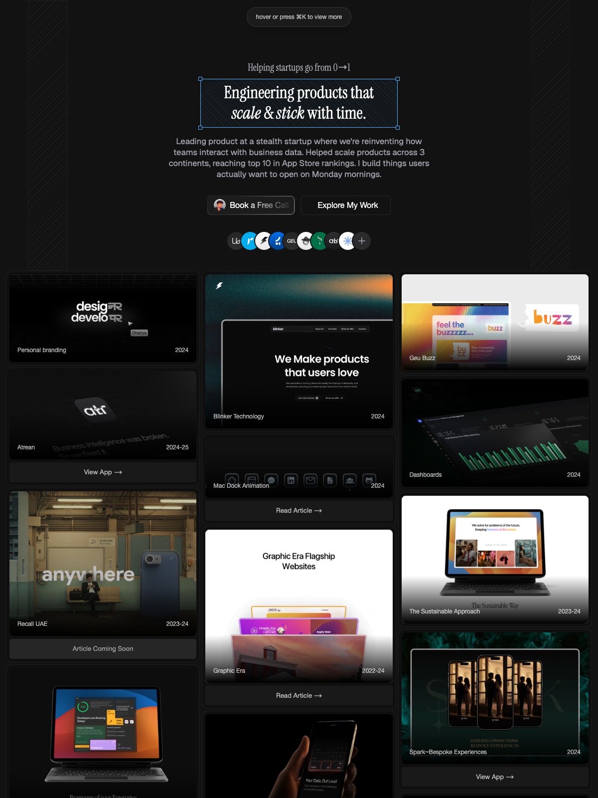 Dhairya Marwah portfolio screenshot