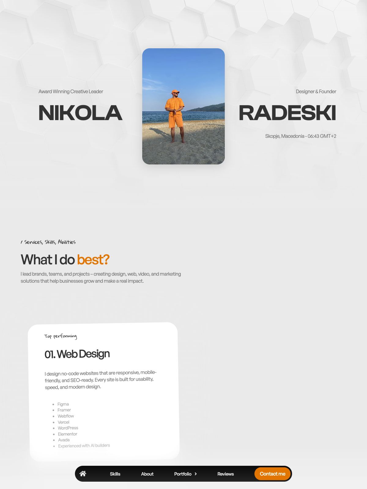 Nikola Radeski portfolio screenshot