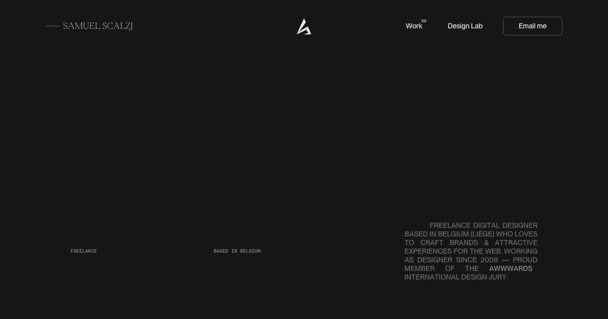 Samuel Scalzo - UX & Product Designer Portfolio Inspiration