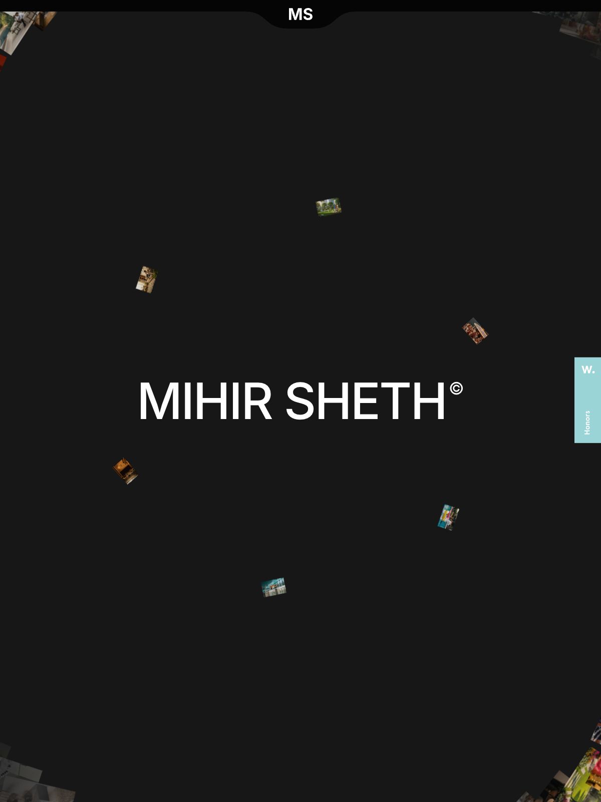 Mihir Sheth portfolio screenshot