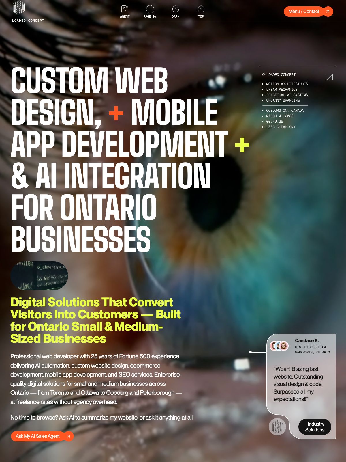 Loaded Concept portfolio screenshot