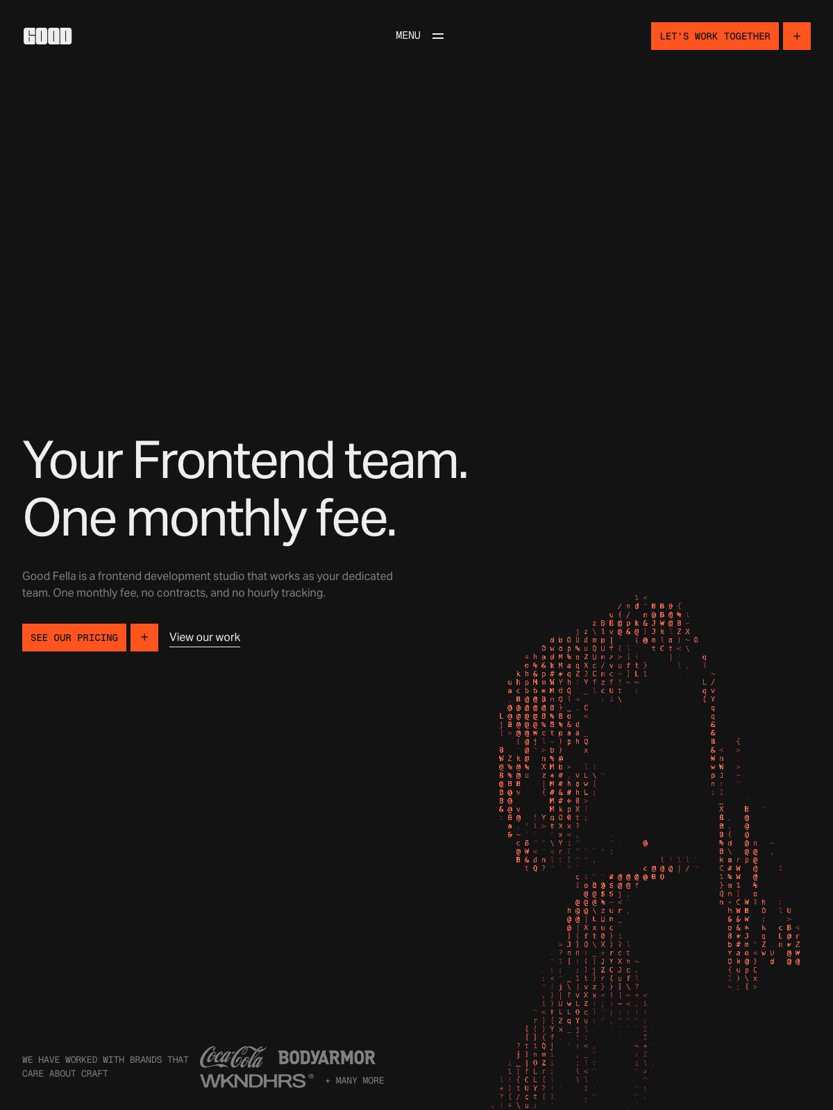 Good Fella software developer portfolio - creative portfolio