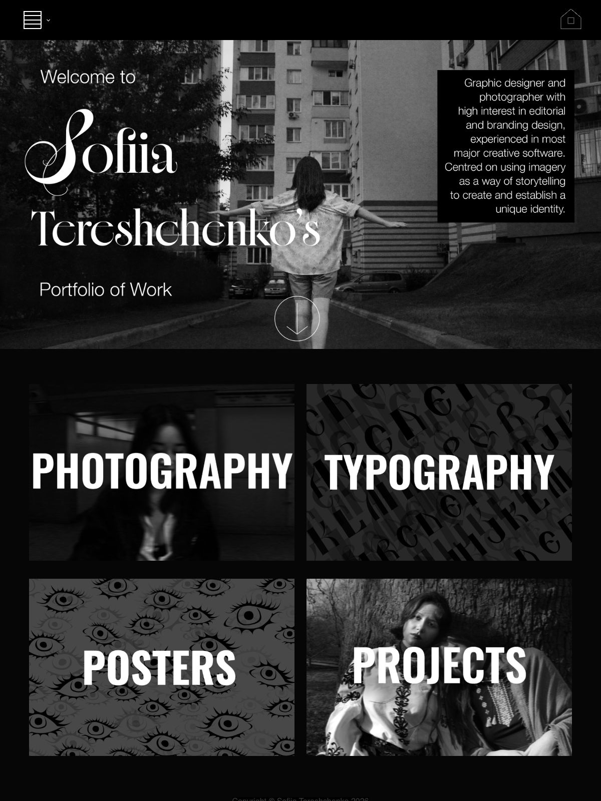 Sofiia Tereshchenko portfolio screenshot