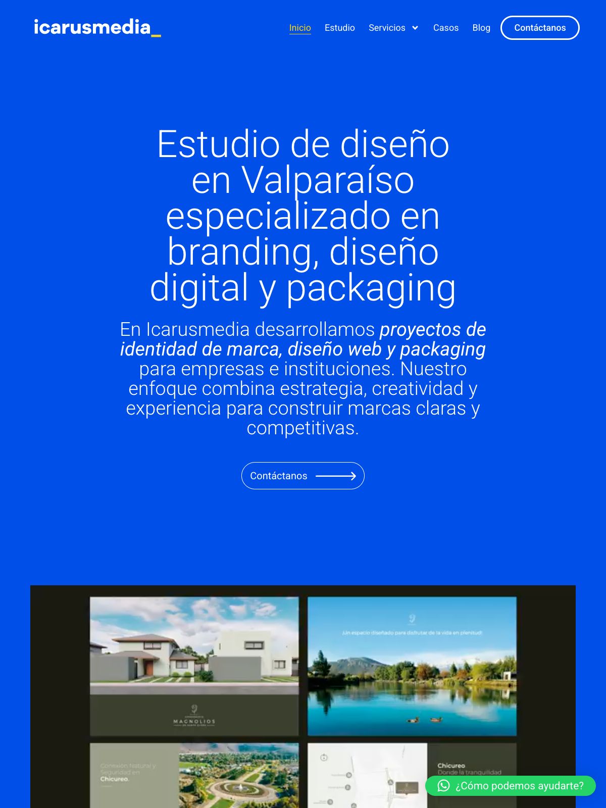 Icarusmedia portfolio screenshot