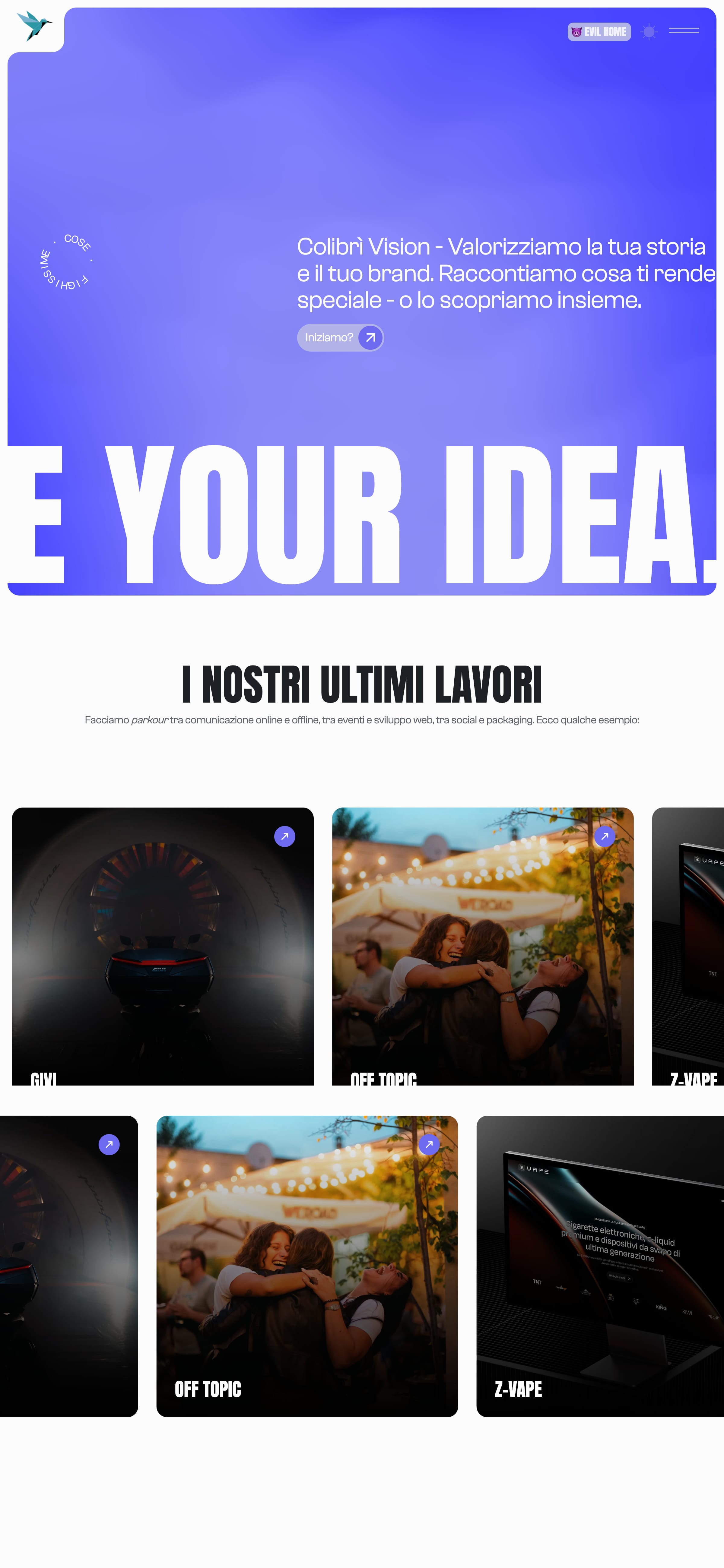 Colibrì Vision portfolio screenshot