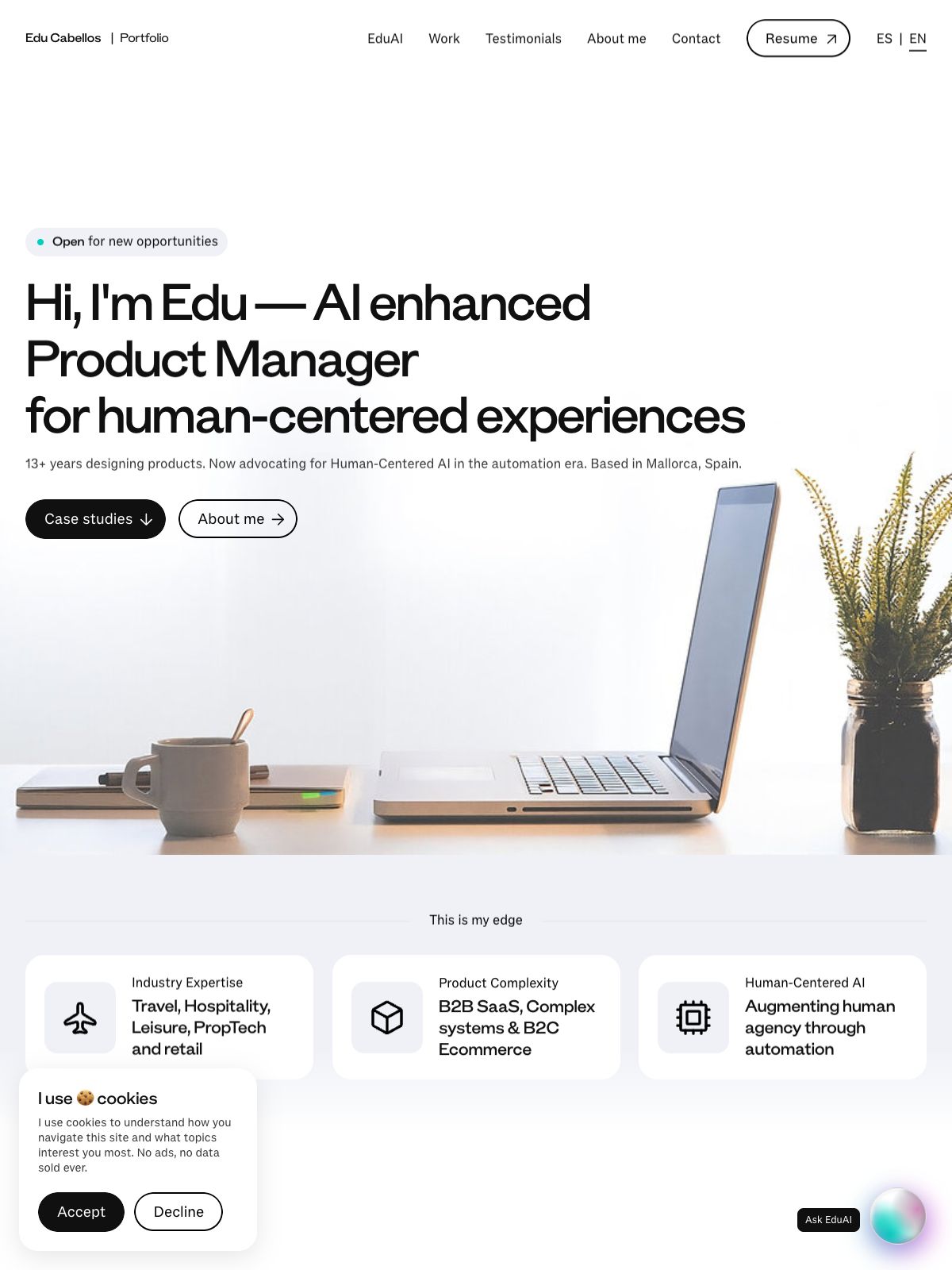 Edu Cabellos portfolio screenshot