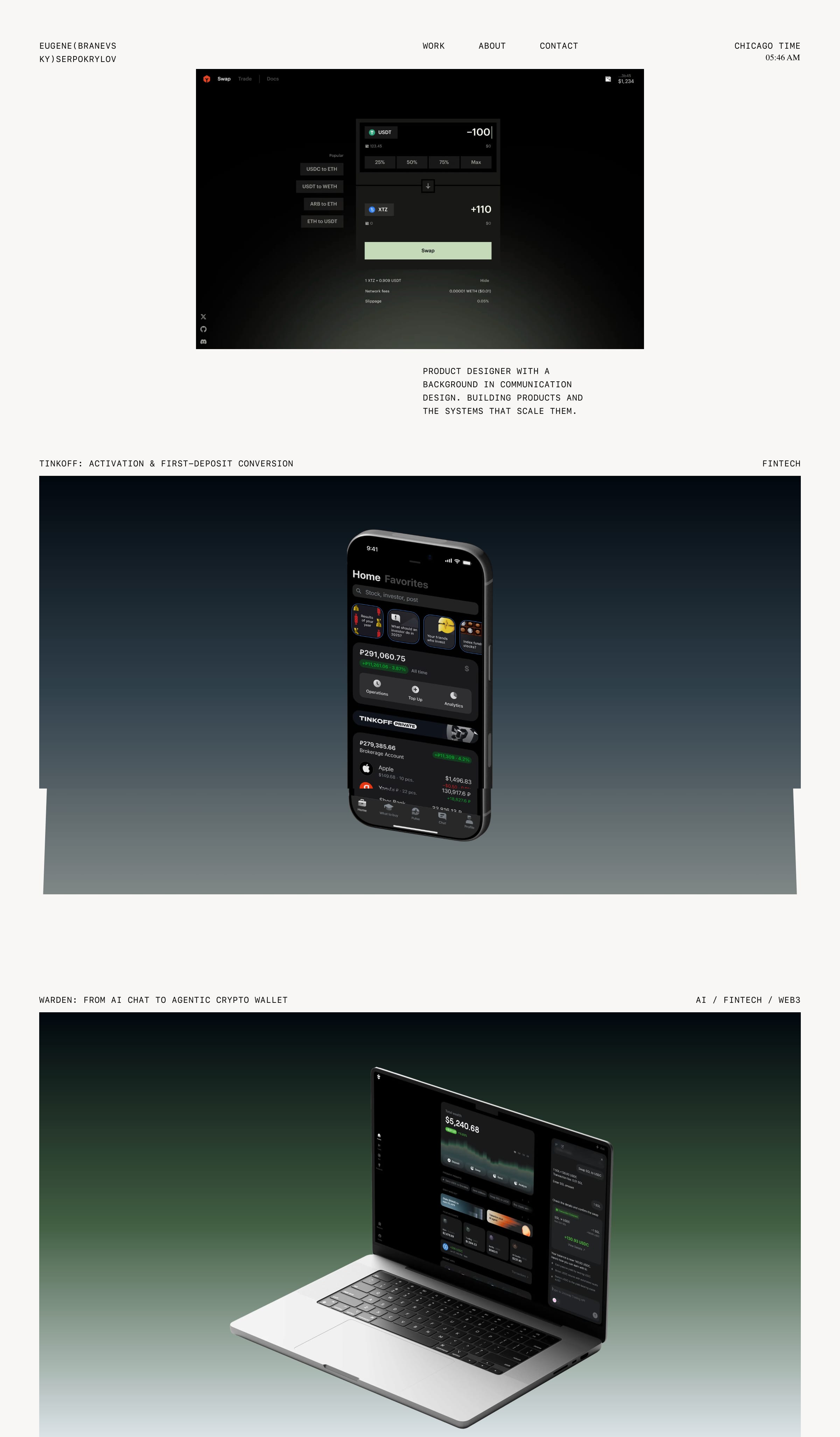 Eugene Serpokrylov portfolio screenshot