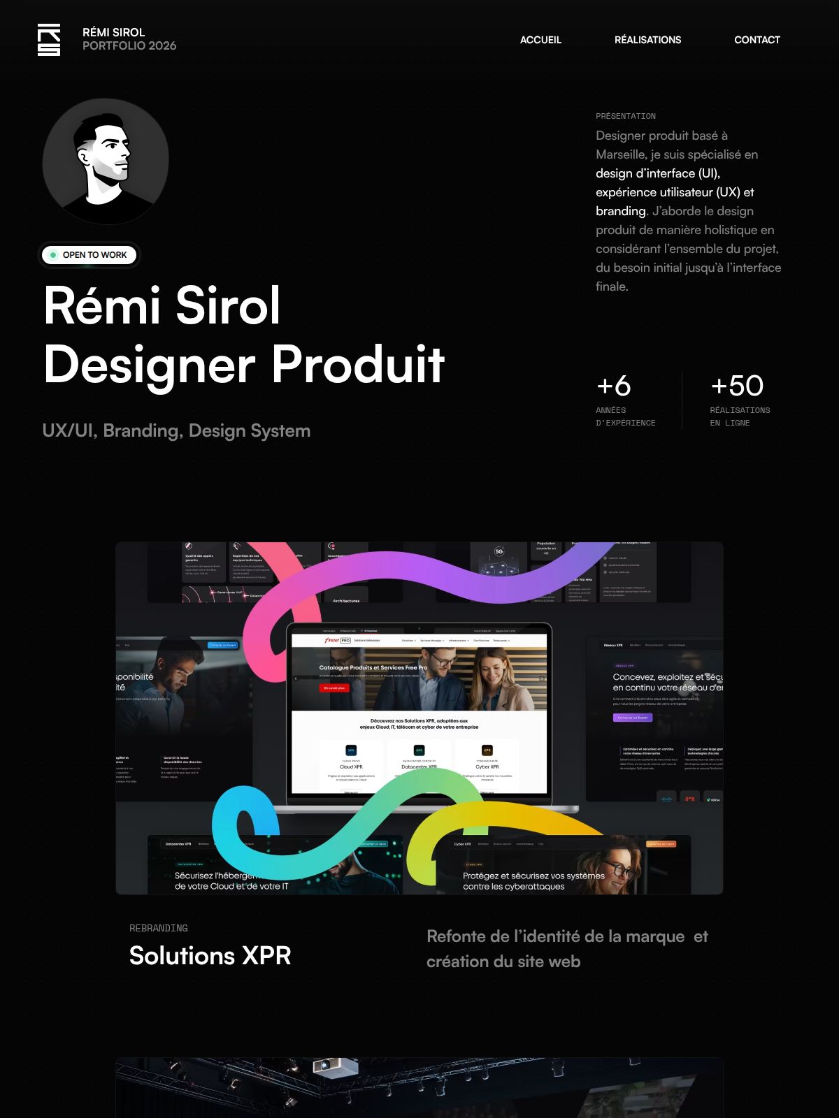 Designer Produit UX/UI Marseille portfolio screenshot