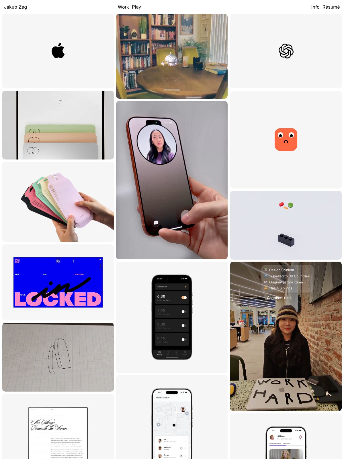 Jakub Zeg portfolio screenshot