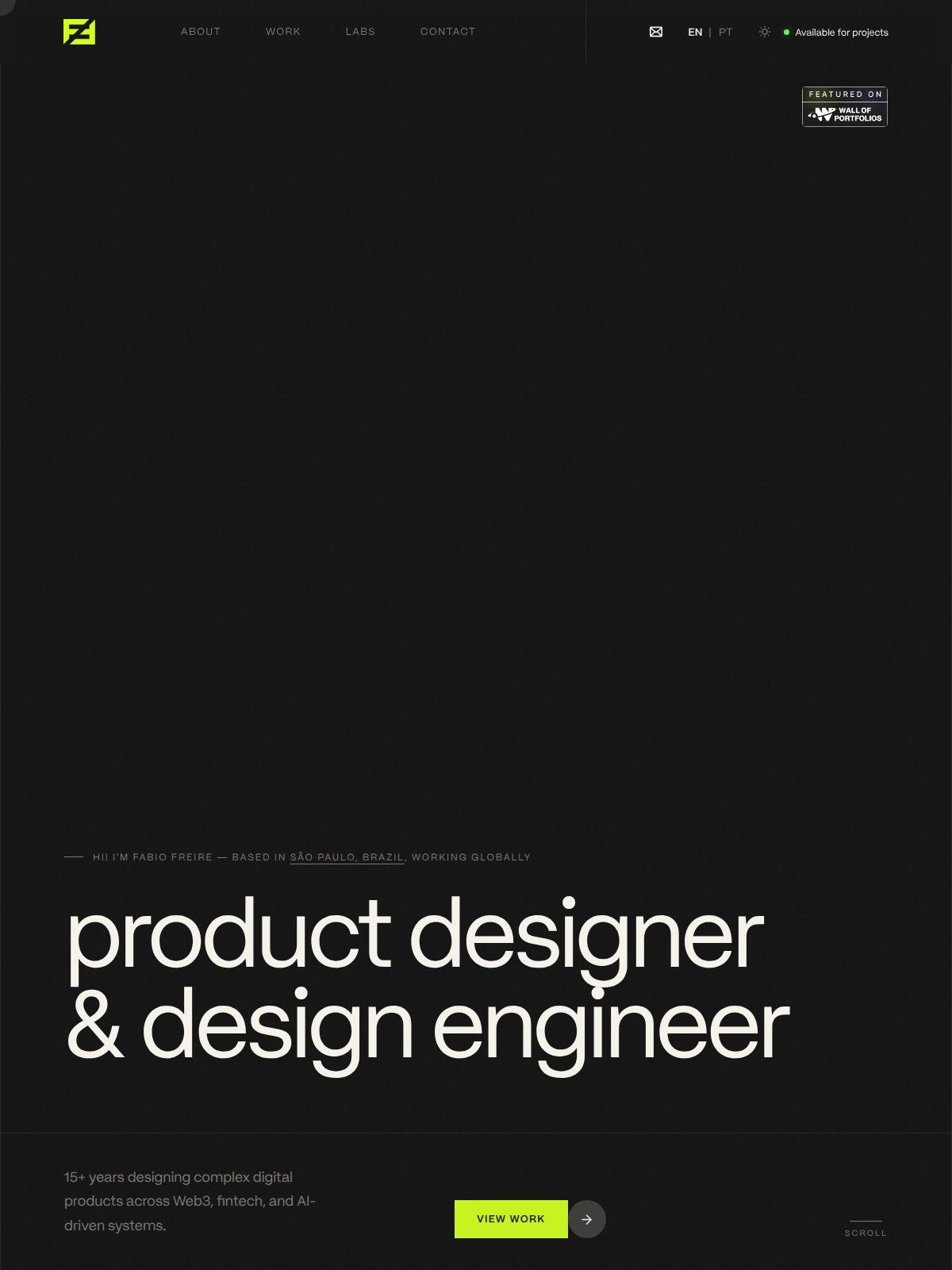 Fabio Freire portfolio screenshot