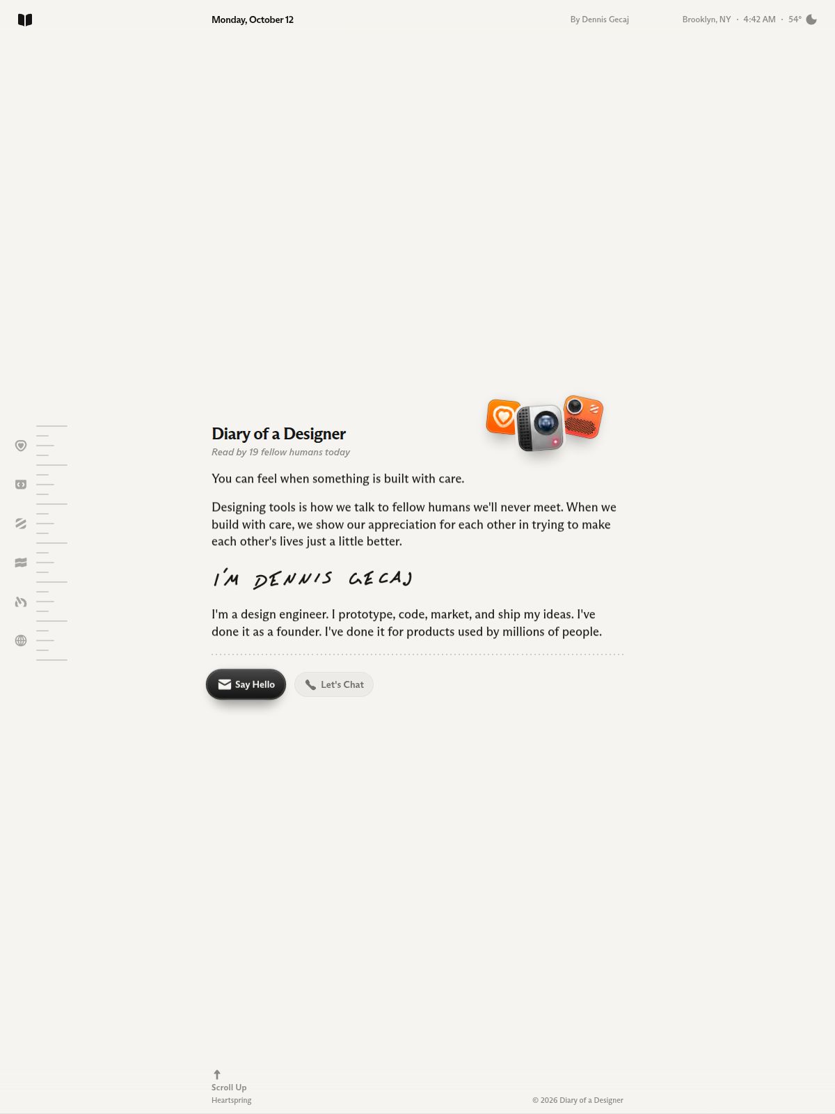 Dennis Gecaj portfolio screenshot