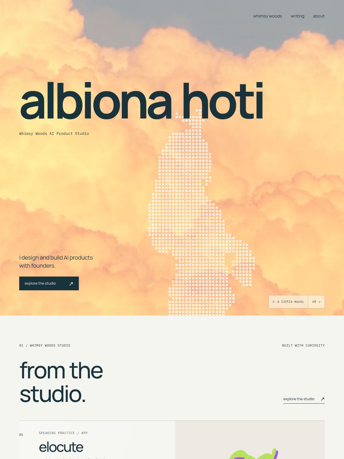 Albiona Hoti portfolio screenshot