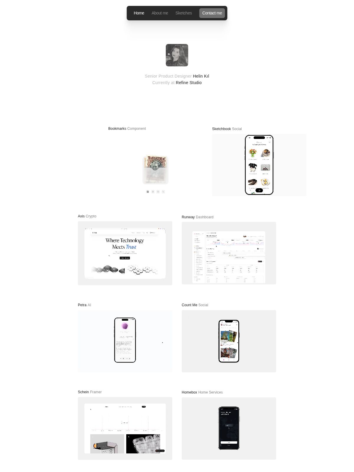 Helin Kıl portfolio screenshot