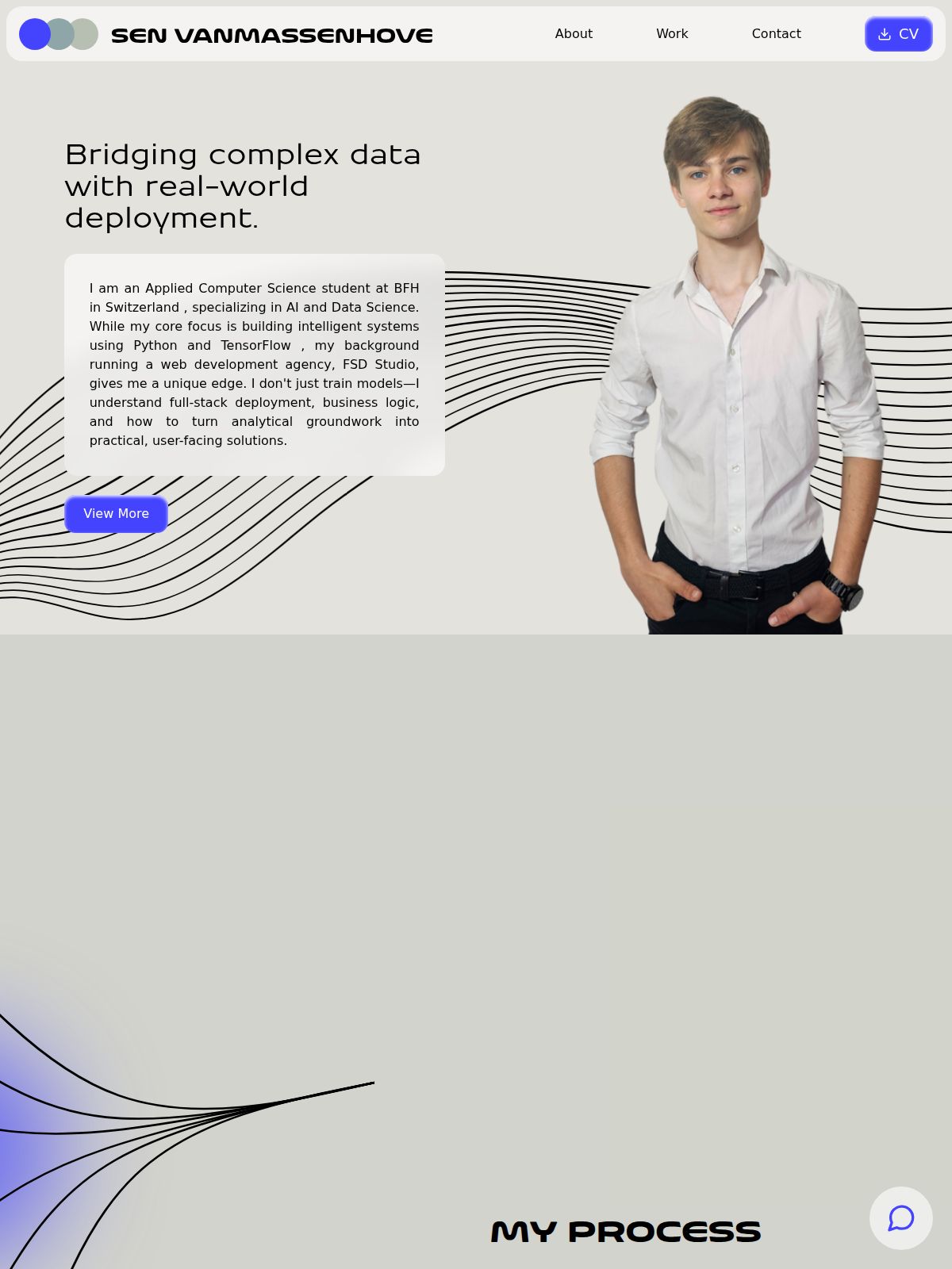 Vanmassenhove Sen portfolio screenshot