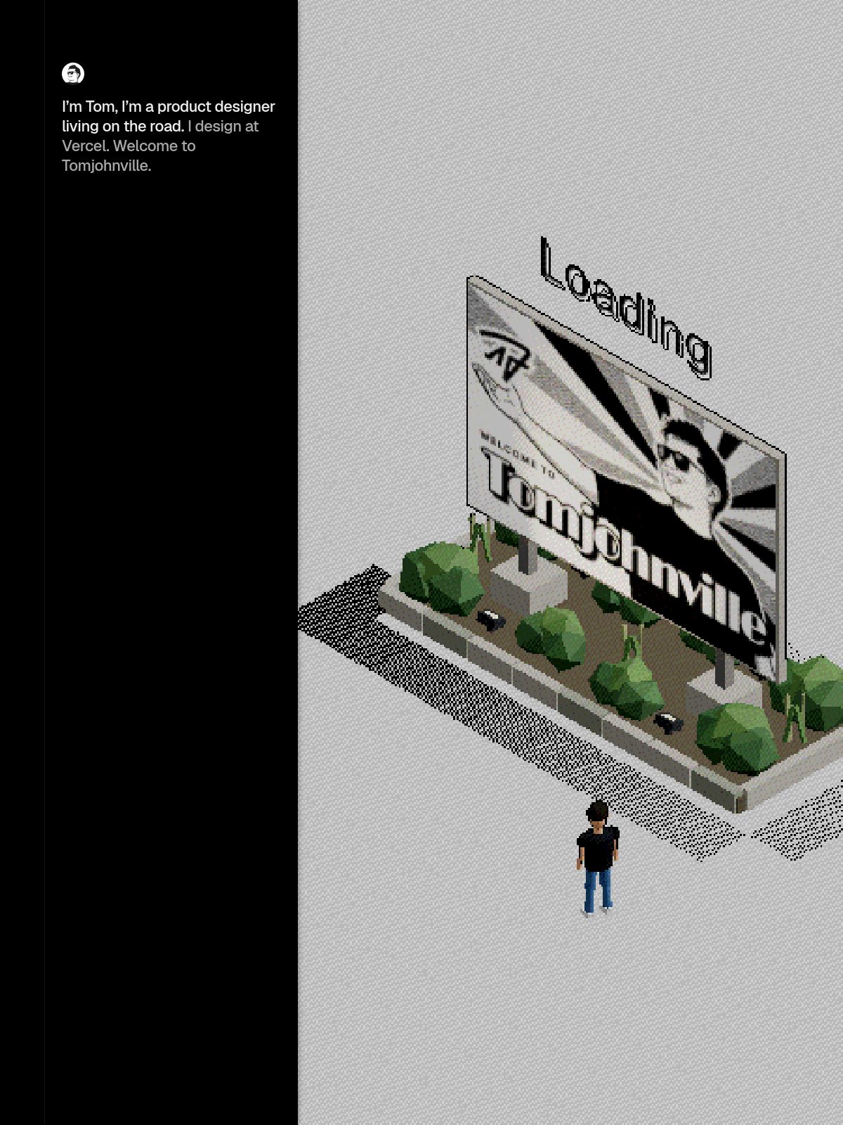 Tom Johnson portfolio screenshot