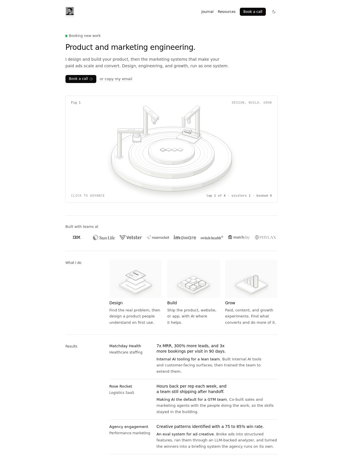 Amir portfolio screenshot