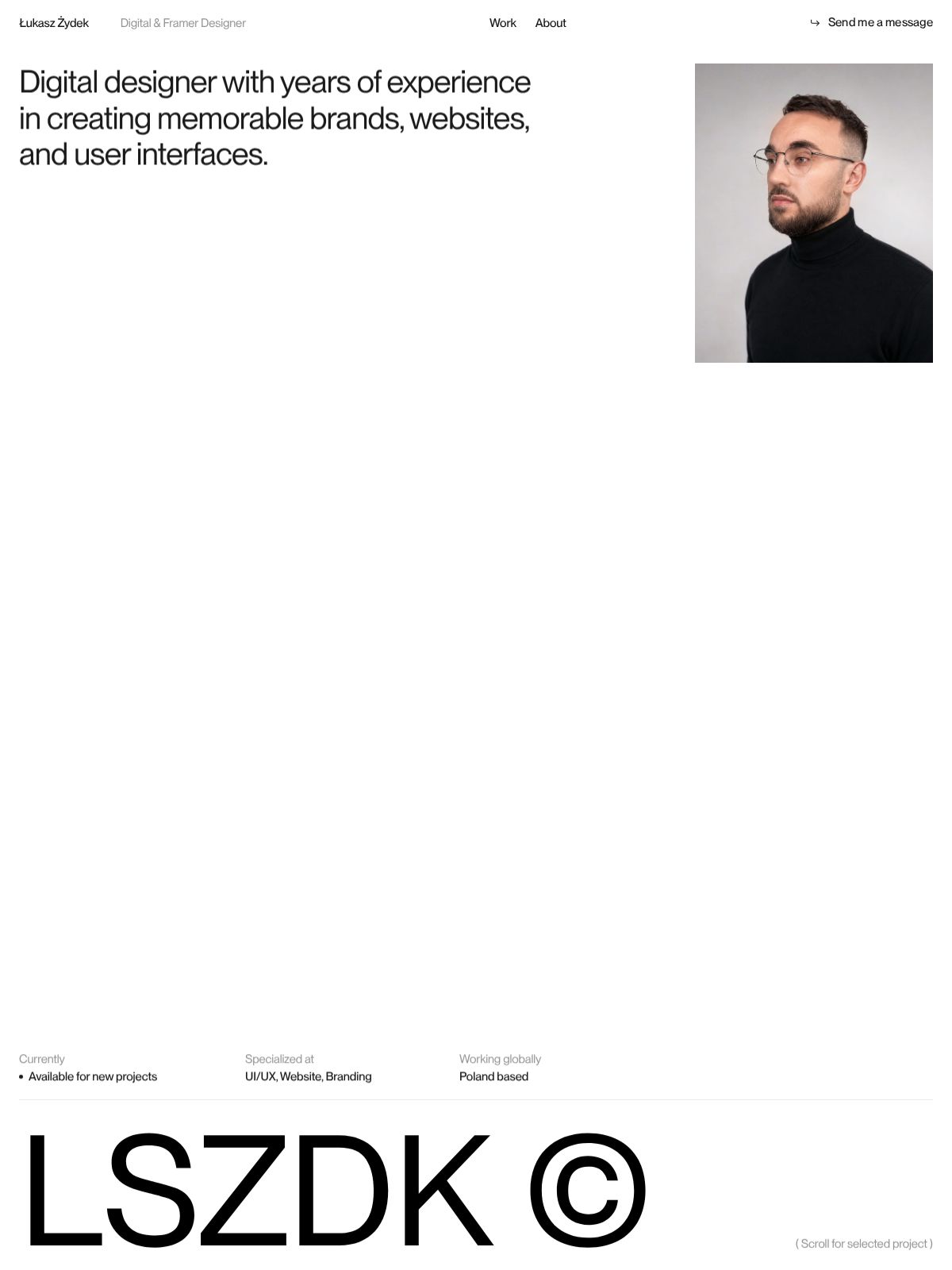 Łukasz Żydek portfolio screenshot